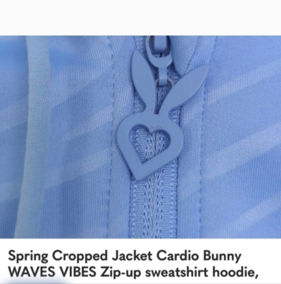 Sweatshirt hoodie By Cardio Bunny WAVES - VIBES Zip-up medium Cardio Bunny WAVE - Picture 7 of 11